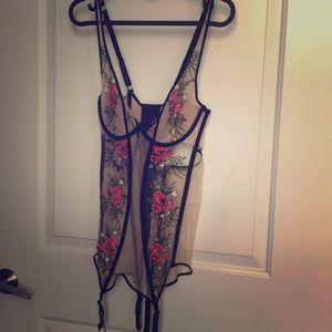 Embroidered Victoria Secret bustier